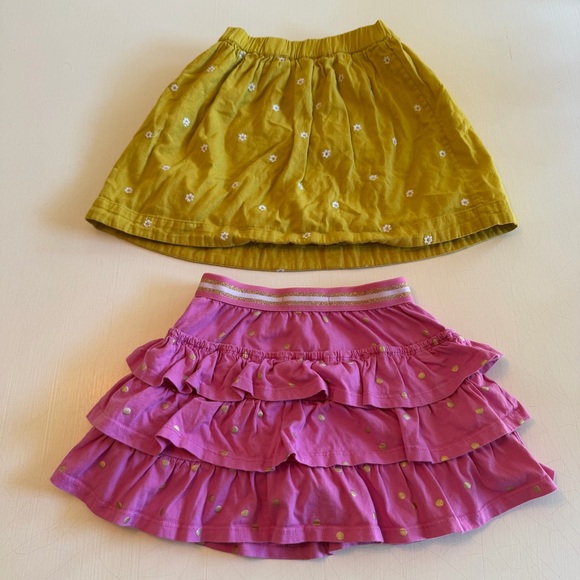 Mini Boden Girl’s Bundle 8-9Y Pink Ruffle Skort & Yellow Embroidered Skirt - Picture 11 of 11